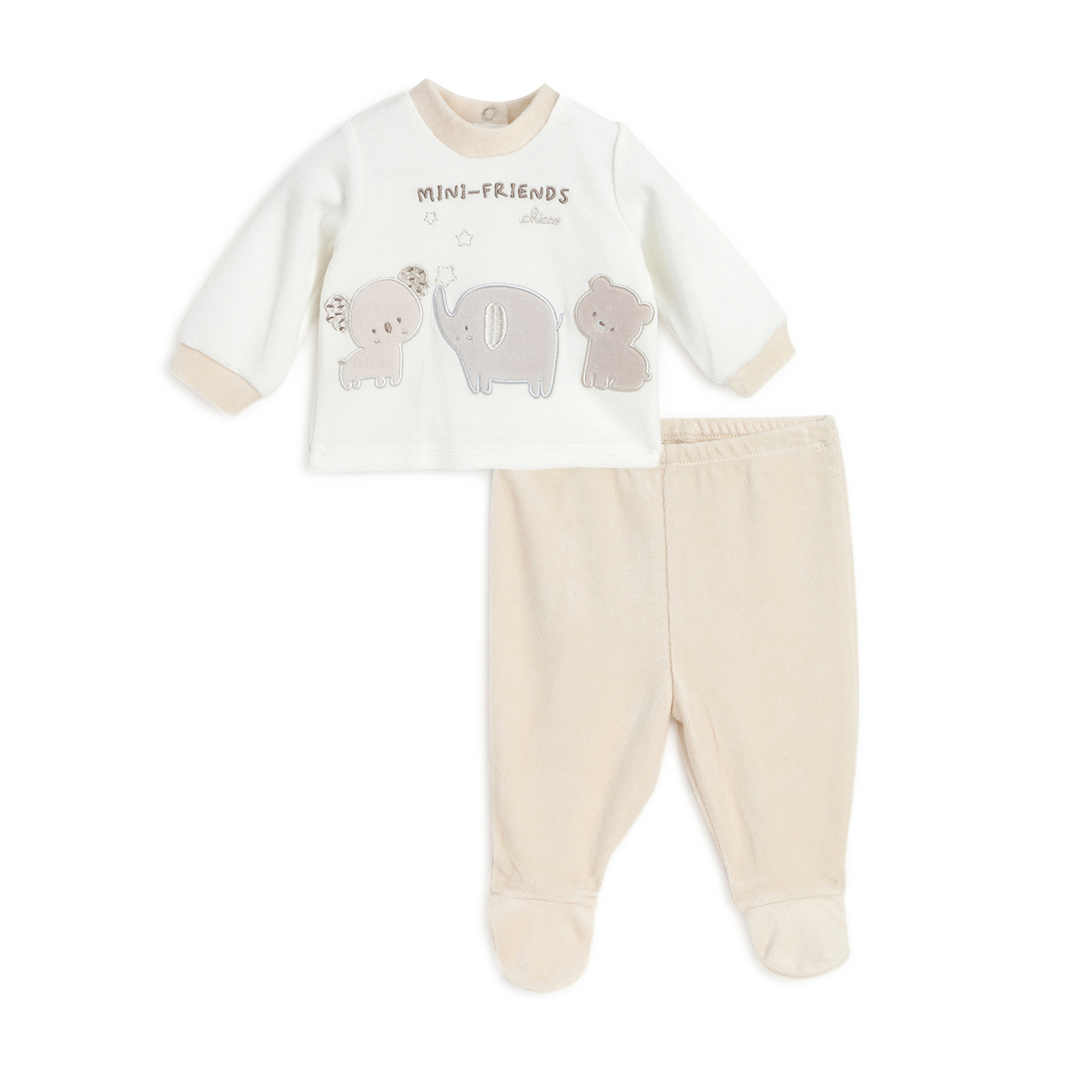 Girls Applique Smock with Legging-Bronze